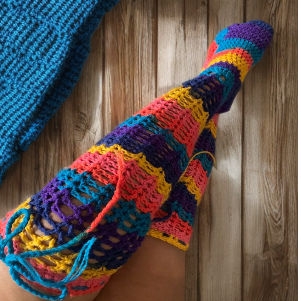 “Sock It to Me: Color Pop Thigh-Highs”