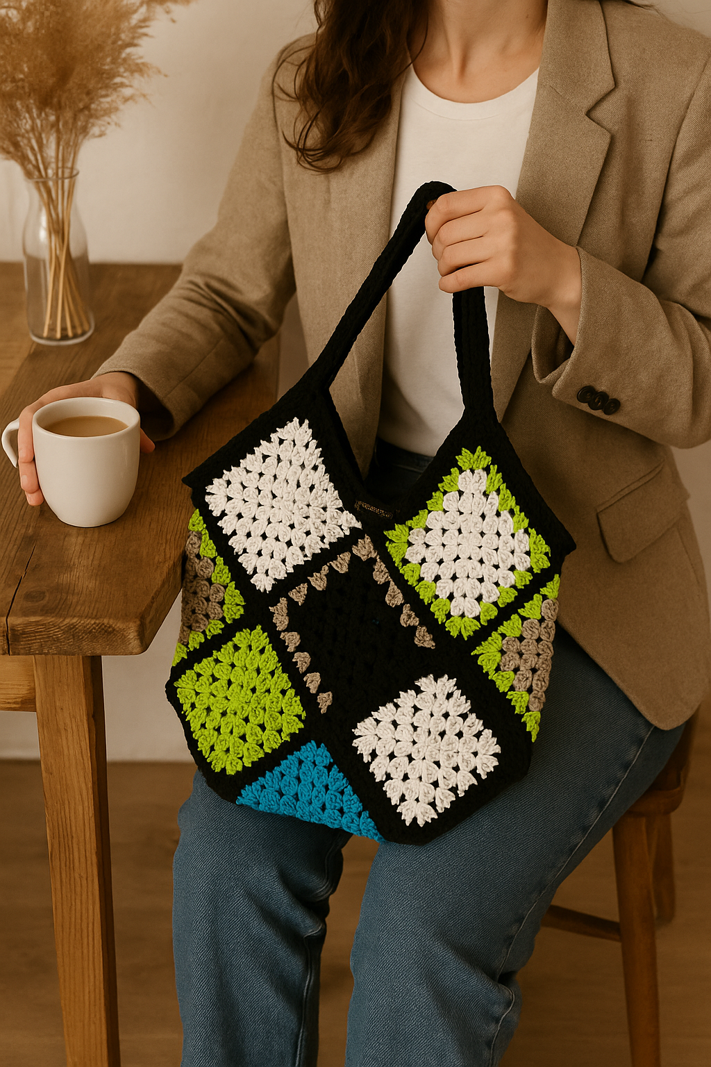 ๐ Groovy Granny Stytch Tote