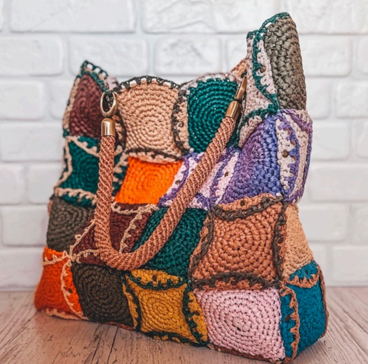 🧶 Boho Patchwork Power Tote 👜